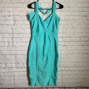 Turquoise Bandage Party Dress-XXL